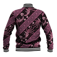 Indonesia Batik Pattern Baseball Jacket Pink Version