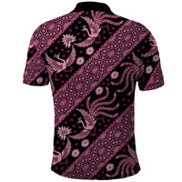 Indonesia Batik Pattern Polo Shirt Pink Version