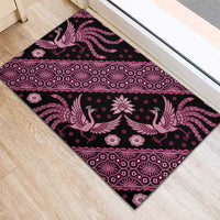 Indonesia Batik Pattern Rubber Doormat Pink Version