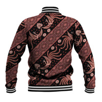Indonesia Batik Pattern Baseball Jacket Red Version