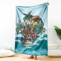 Aloha Hawaii Skeleton Blanket Tropical Summer Vibe