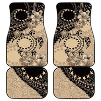 Cook Islands Turtle Car Mats Stars and Hibiscus - Beige