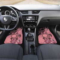 Cook Islands Turtle Car Mats Stars and Hibiscus - Pink