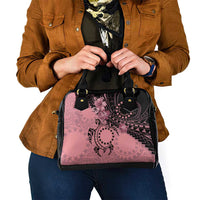 Cook Islands Turtle Shoulder Handbag Stars and Hibiscus - Pink