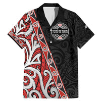 Aotearoa Toitu Te Tiriti Family Matching Mermaid Dress and Hawaiian Shirt Honour The Treaty New Zealand LT01 Dad's Shirt - Short Sleeve Black - Polynesian Pride