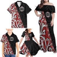 Aotearoa Toitu Te Tiriti Family Matching Off Shoulder Maxi Dress and Hawaiian Shirt Honour The Treaty New Zealand LT01 - Polynesian Pride