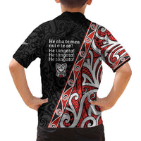 Aotearoa Toitu Te Tiriti Family Matching Off Shoulder Short Dress and Hawaiian Shirt Honour The Treaty New Zealand LT01 - Polynesian Pride