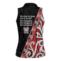 Aotearoa Toitu Te Tiriti Women Sleeveless Polo Shirt Honour The Treaty New Zealand LT01 - Polynesian Pride