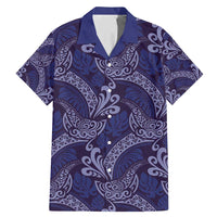 Deep Blue Monstera Family Matching Mermaid Dress and Hawaiian Shirt Polynesian Tribal Pattern - Polynesian Pride