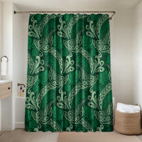 Forest Green Monstera Bathroom Set Polynesian Tribal Pattern - Polynesian Pride