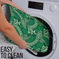 Forest Green Monstera Bathroom Set Polynesian Tribal Pattern - Polynesian Pride