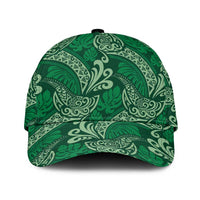 Forest Green Monstera Classic Cap Polynesian Tribal Pattern LT01 Universal Fit Green - Polynesian Pride