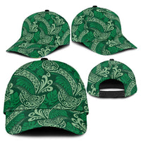 Forest Green Monstera Classic Cap Polynesian Tribal Pattern - Polynesian Pride