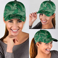 Forest Green Monstera Classic Cap Polynesian Tribal Pattern - Polynesian Pride