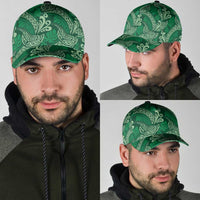 Forest Green Monstera Classic Cap Polynesian Tribal Pattern - Polynesian Pride