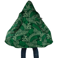 Forest Green Monstera Cloak Polynesian Tribal Pattern - Polynesian Pride