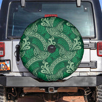 Forest Green Monstera Spare Tire Cover Polynesian Tribal Pattern - Polynesian Pride