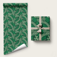 Forest Green Monstera Wrapping Paper Polynesian Tribal Pattern - Polynesian Pride