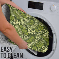 Olive Green Monstera Bathroom Set Polynesian Tribal Pattern LT01 - Polynesian Pride