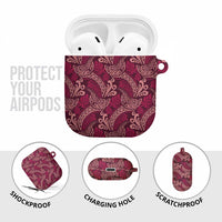 Sweet Pink Monstera AirPods Case Polynesian Tribal Pattern - Polynesian Pride