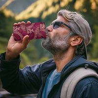 Sweet Pink Monstera 4 in 1 Can Cooler Tumbler Polynesian Tribal Pattern - Polynesian Pride