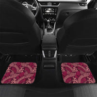Sweet Pink Monstera Car Mats Polynesian Tribal Pattern - Polynesian Pride