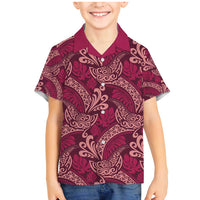 Sweet Pink Monstera Family Matching Mermaid Dress and Hawaiian Shirt Polynesian Tribal Pattern - Polynesian Pride