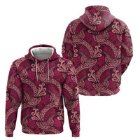 Sweet Pink Monstera Hoodie Polynesian Tribal Pattern - Polynesian Pride