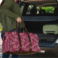 Sweet Pink Monstera Travel Bag Polynesian Tribal Pattern - Polynesian Pride