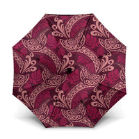 Sweet Pink Monstera Umbrella Polynesian Tribal Pattern - Polynesian Pride