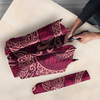 Sweet Pink Monstera Umbrella Polynesian Tribal Pattern - Polynesian Pride