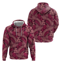 Sweet Pink Monstera Zip Hoodie Polynesian Tribal Pattern - Polynesian Pride