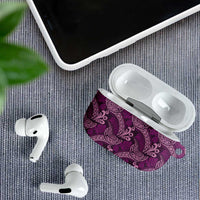 Royal Purple Monstera AirPods Case Polynesian Tribal Pattern - Polynesian Pride