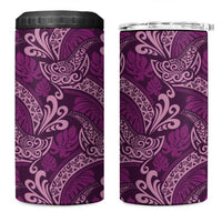 Royal Purple Monstera 4 in 1 Can Cooler Tumbler Polynesian Tribal Pattern - Polynesian Pride