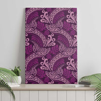 Royal Purple Monstera Canvas Wall Art Polynesian Tribal Pattern - Polynesian Pride