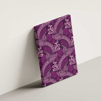 Royal Purple Monstera Canvas Wall Art Polynesian Tribal Pattern - Polynesian Pride
