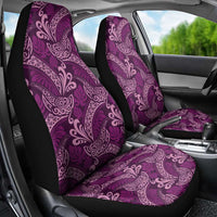 Royal Purple Monstera Car Seat Cover Polynesian Tribal Pattern - Polynesian Pride