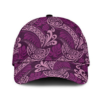 Royal Purple Monstera Classic Cap Polynesian Tribal Pattern - Polynesian Pride