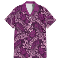 Royal Purple Monstera Family Matching Summer Maxi Dress and Hawaiian Shirt Polynesian Tribal Pattern - Polynesian Pride