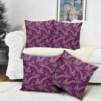 Royal Purple Monstera Pillow Cover Polynesian Tribal Pattern - Polynesian Pride