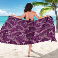 Royal Purple Monstera Sarong Polynesian Tribal Pattern - Polynesian Pride