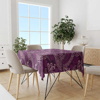 Royal Purple Monstera Tablecloth Polynesian Tribal Pattern - Polynesian Pride