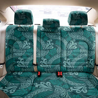 Teal Monstera Back Car Seat Cover Polynesian Tribal Pattern - Polynesian Pride