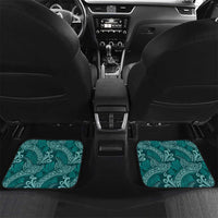 Teal Monstera Car Mats Polynesian Tribal Pattern - Polynesian Pride