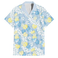 Anthurium Plumeria Lei Pastel Family Matching Summer Maxi Dress and Hawaiian Shirt Blue Hawaiian Splendid Palaka