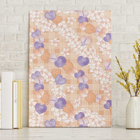 Anthurium Plumeria Lei Pastel Canvas Wall Art Orange Hawaiian Splendid Palaka