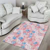Anthurium Plumeria Lei Pastel Area Rug Pink Hawaiian Splendid Palaka