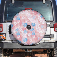 Anthurium Plumeria Lei Pastel Spare Tire Cover Pink Hawaiian Splendid Palaka
