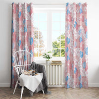 Anthurium Plumeria Lei Pastel Window Curtain Pink Hawaiian Splendid Palaka
