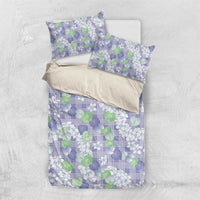 Anthurium Plumeria Lei Pastel Bedding Set Purple Hawaiian Splendid Palaka